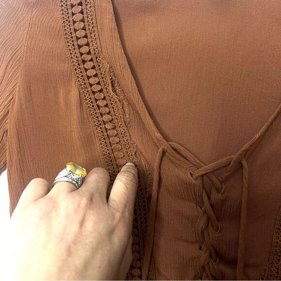 Vintage Y2K Flare Sleeve Top Women Small Whimsigoth Witchy Fairy Grunge Bell 90s - Picture 8 of 11